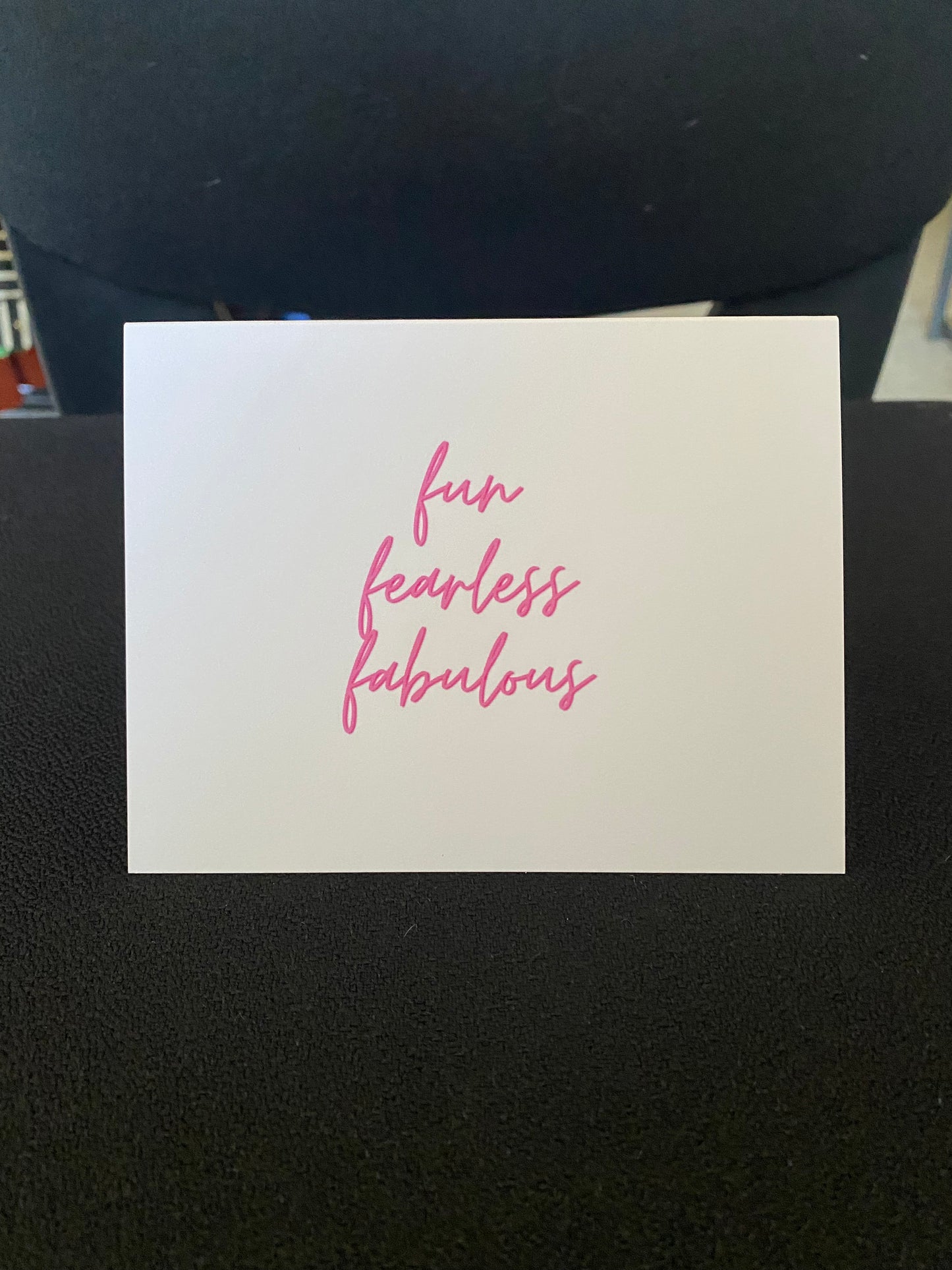 Fun Fearless Fabulous card