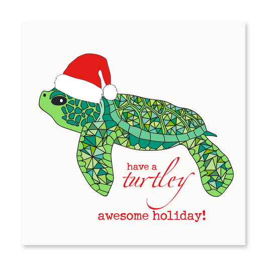 Holiday Turtle Greeting Card