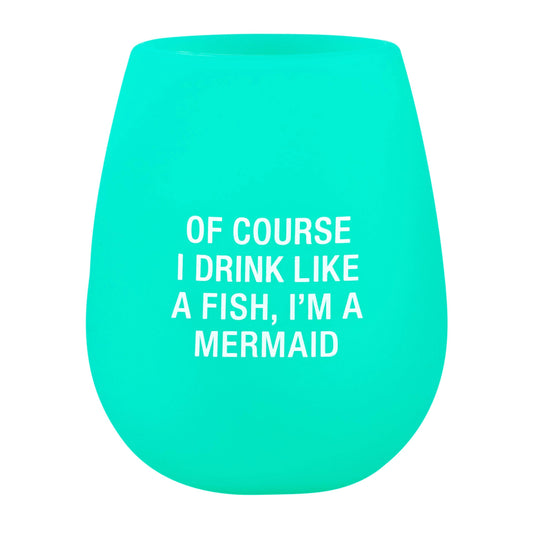 Mermaid Stemless Silicone Wine Glass