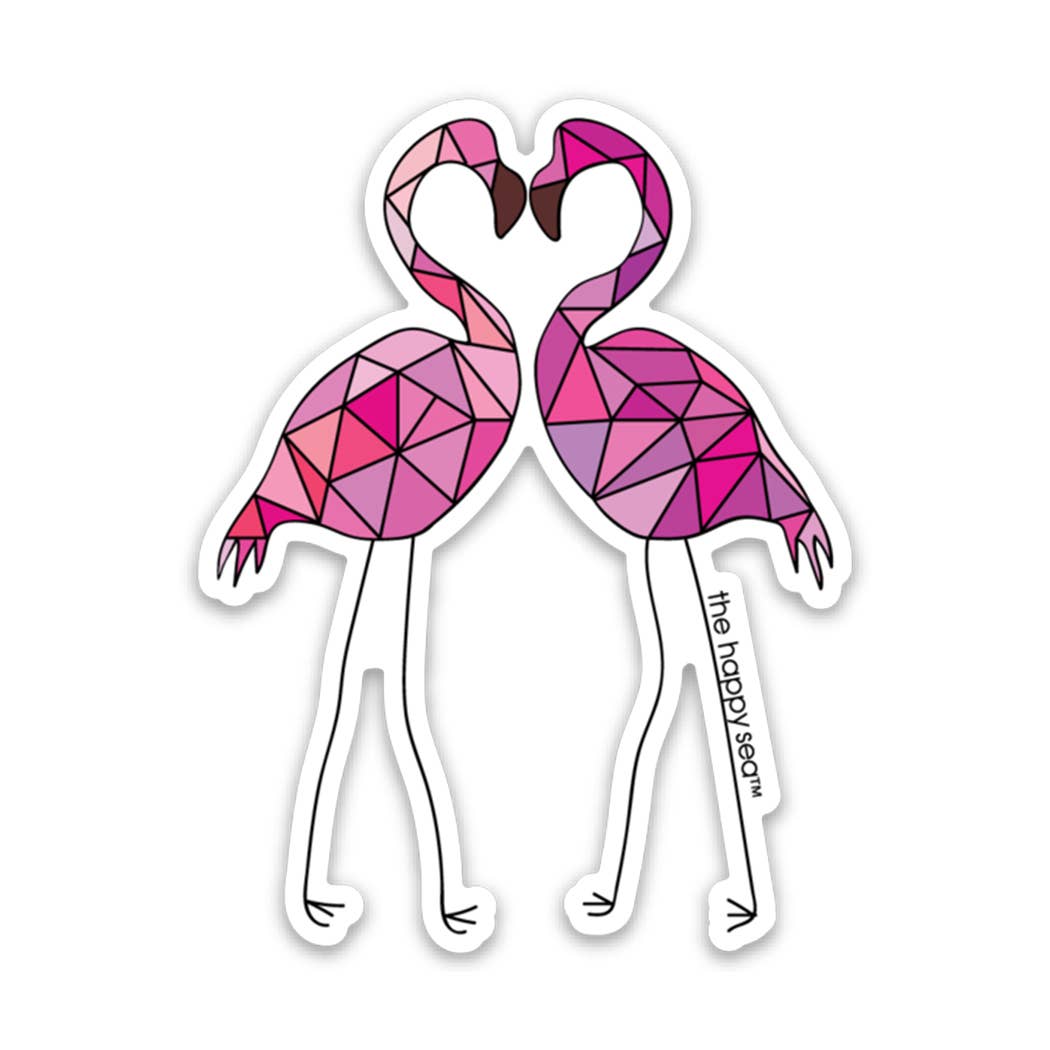 Flamingos Love Sticker