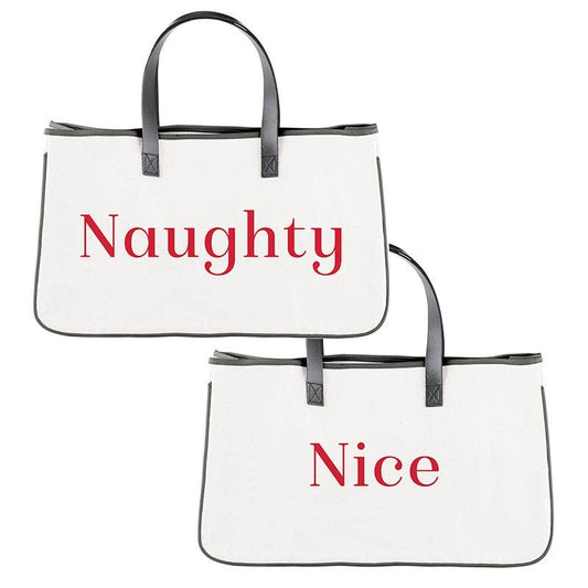 Nice/Naughty Canvas Tote