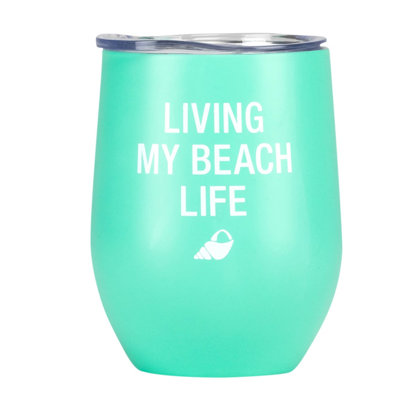 Beach Life Insulated Wine Glass